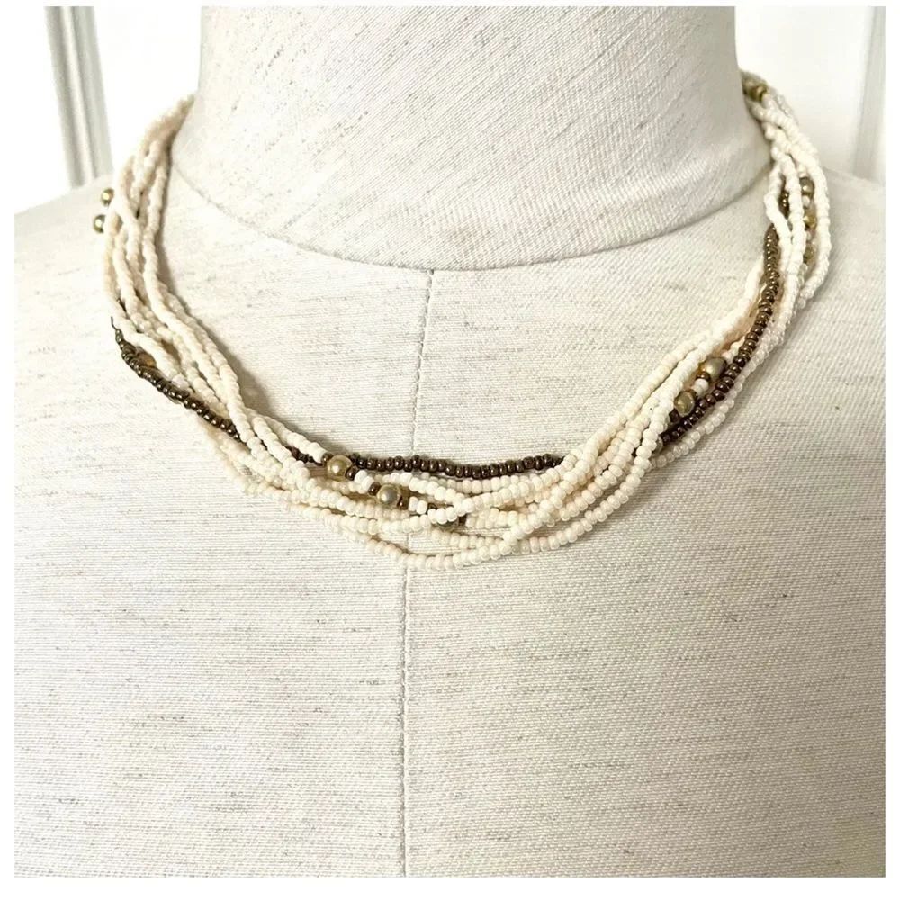 Pudote Pudore Pearl multi chain beaded necklace
